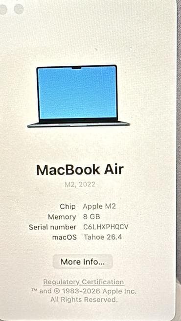 magsafe charger: Срочно MacBook Air 13" (2022) на чипе Apple M2 Характеристики: - — 2