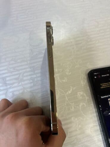 ipod mini: IPhone 12 Pro Max, Б/у, 128 ГБ, Matte Gold, Наушники, 77 % — 4