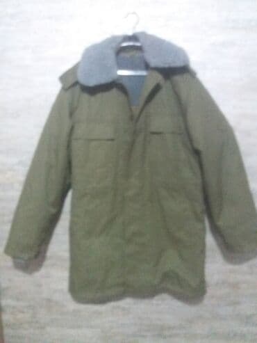 бушлат военные: Куртка с утеплением. Цвет - хаки, темно-зеленый, с капюшоном — 4