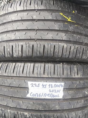 шины 225 45 r18 лето бу: Шины 225 / 45 / R 18, Лето, Б/у, Пара, Легковые, Continental — 1