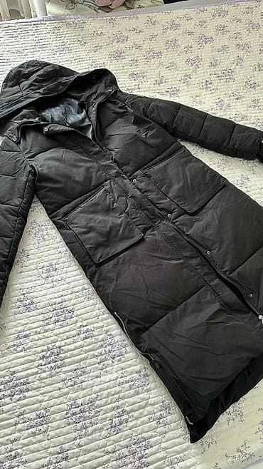 Женская одежда: Пуховик, Длинная модель, С капюшоном, 2XL — 3