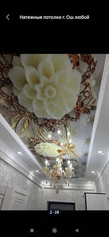 Керме шыптар 3D потолоктор, Жылтырак, Жылтырабаган Демонтаждоо, Монтаждоо, Акысыз консультация