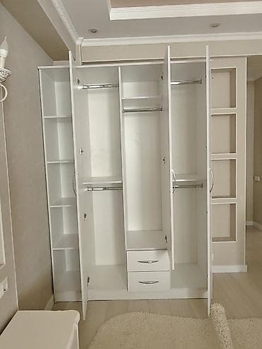 Спальные гарнитуры: Спальный гарнитур, Б/у, Шкаф, Турция, МДФ, Самовывоз, цвет - Белый — 3