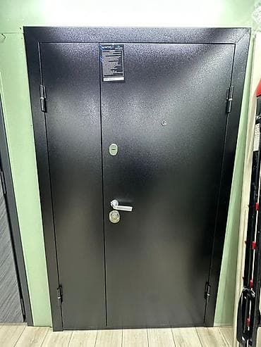 Дом и сад: Двери для домов и квартир, Металлическая, Двухстворчатая, Правосторонняя, цвет - Черный — 1