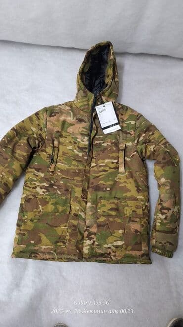 охота одежда: Зимняя куртка с капюшоном в камуфляже - Теплая, стеганая подкладка по — 2