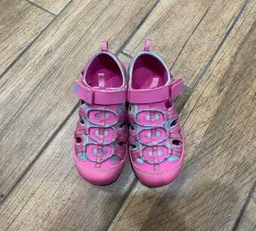 прозрачные туфли: Розовые сандали Skechers р.31 с регулируемой застежкой на липучке — 2