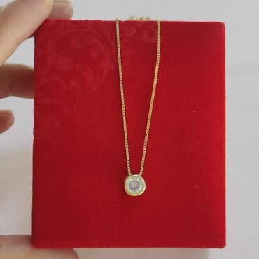 красная нить с золотом 585: Италия Эксклюзив Серебро покрыто желтое золото пробы 925 Камни — 1