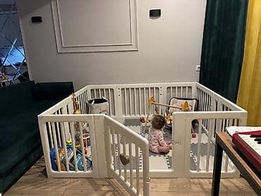 Детский манеж для дома. Закрытое безопасное пространство для игры и