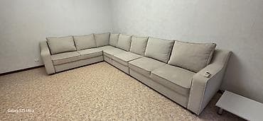 sofa bed: Продаю диван 3.7 м на 1.6м угловой, модно и прямо поставить, ткань — 1