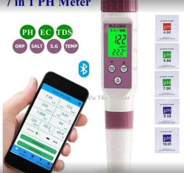 дистиллированая вода: Тестер качества воды Veker PH180BL (PH, PPM, TDS, ОВП, жесткость — 4
