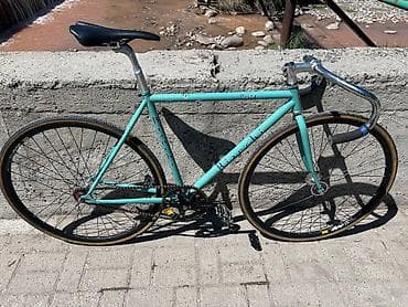 Спорт жана хобби: Bianchi Pista steel chromo lite heat treated double butted 50 см — 1