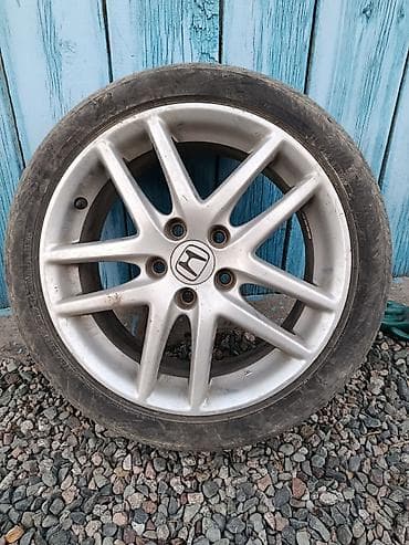 диски и шины хонда 17: Колеса в сборе 215 / 45 / R 17, Лето, Б/у, Комплект, Легковые, Литые, отверстий - 5 — 1