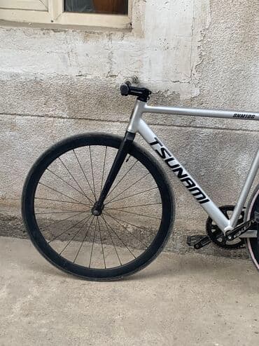 купить фикс в бишкеке: Шоссейный велосипед, Tsunami, Рама L (172 - 185 см) — 1