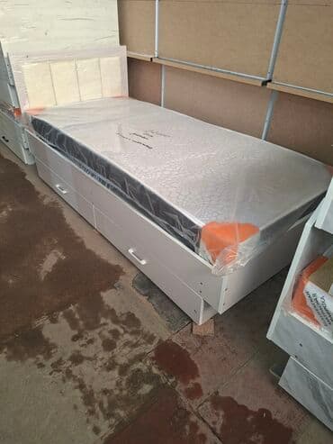 кровать с шухлядами: Односпальная кровать, Новый, С матрасом, длина - 200 см — 6