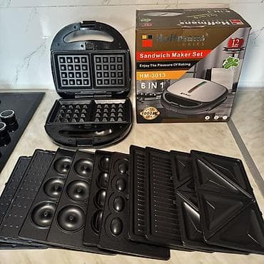 Электрогрили: Мультипекарь Hoffmans, комплект 6в1 Назначение: - приготовление — 1