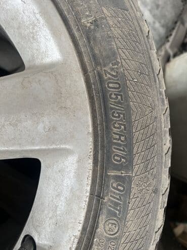 комплект зимней резины: Дөңгөлөктөр монтажда 205 / 55 / R 16, Кыш, Колдонулган, Комплект, Жеңил унаалар, Куйма, тешиктери - 5 — 7