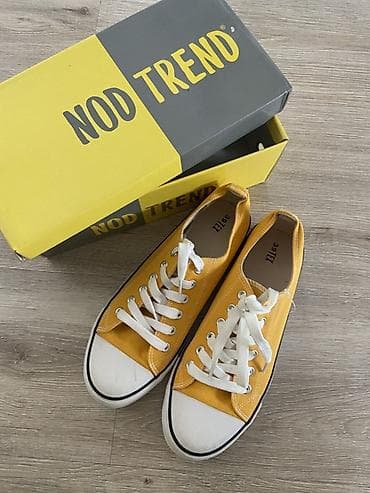 Оксфорды: Кеды и слипоны NOD TREND, жёлтый цвет Модели: классические кеды на — 1