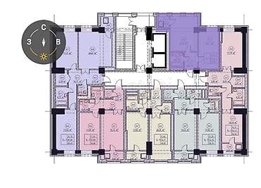 1 bedroom: 1 комната, 48 м², Элитка, 6 этаж, Готовая ПСО (под самоотделку) — 4