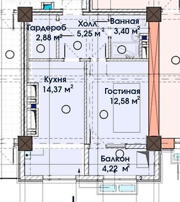 1 бөлмө, 43 м², Асанбай мкр Элитка, 16 кабат lalafo.kg да 1 бөлмө, 43 м², Асанбай мкр Элитка, 16 кабат