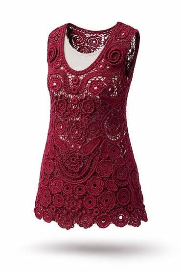 обвь: Ручная работа.пряжа .Джемпер безрукавка,ирландское кружево - Техника — 1