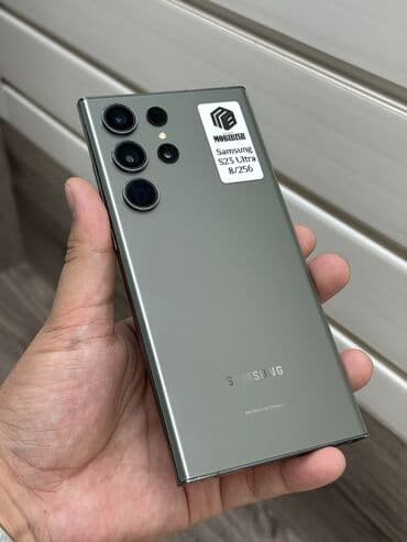Samsung Galaxy S23 Ultra, Б/у, 256 ГБ, цвет - Зеленый, 2 SIM