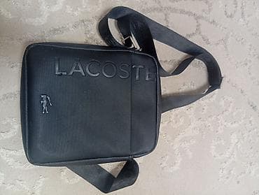 вкладыши для одежды: Мужская сумка через плечо Lacoste, черная. - Формат: компактная — 2