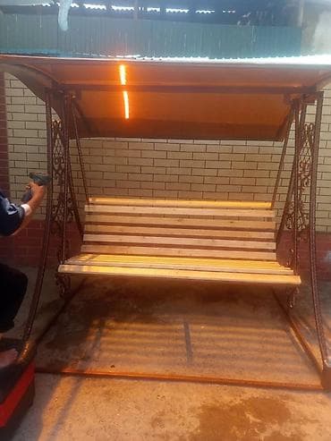 встроенные шкафы купе: Садовые качели Металл, Со спинкой, С крышей — 5