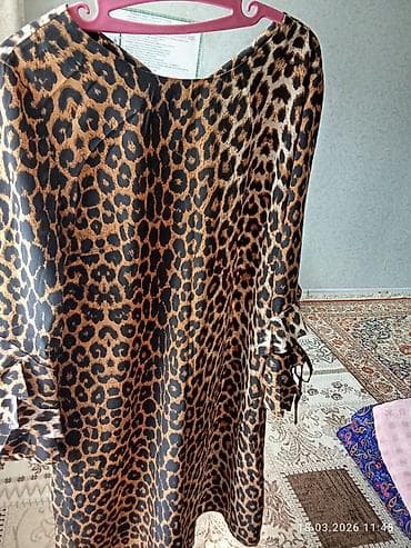 шелк: Повседневное платье, Турция, Короткая модель, Шелк, Прямое, XL, M, L — 1