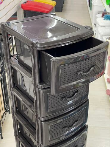 шкафы для ванны: Комод узкий «Эконом» 4 полки и 5 полок РуссПласт🇷🇺 4 секции - — 5