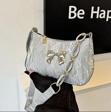 маленькая барсетка: Женская мини-сумка на плечо с декоративным бантом - Форм‑фактор — 2