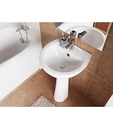 Раковина для ванной, Особенности: Глянцевое, Круглая форма, Материал: Керамика