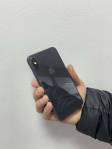 iphone xs osh: IPhone X, Б/у, 64 ГБ, Space Gray, Защитное стекло, Чехол, 86 % — 2