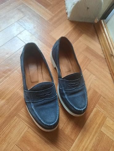 серые мужские мокасины: Лоферы из натуральной замши, Турция, размер 37 — 3