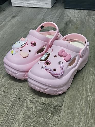 осенний обувь: Сабо, 33, Crocs, Новый, цвет - Розовый — 1