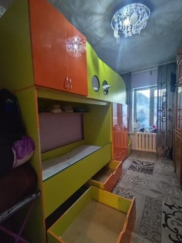 Детская мебель «комплекс»: двухъярусная кровать с системой хранения и