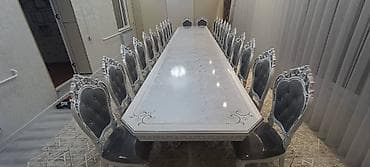 dinner table: Стол и стул для зала, цвет - Бежевый — 1
