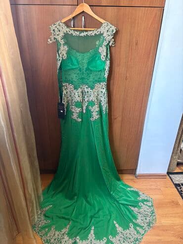 вечернее платье больших размеров: Вечернее платье, Русалка, Длинная модель, Без рукавов, Шлейф, Открытая спина, Стразы, L — 3