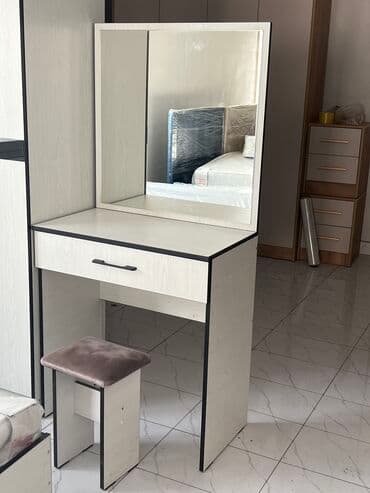 спальный гарнитур советский: Спальный гарнитур, Новый, Двуспальная кровать, Шкаф, Кыргызстан, В рассрочку, ДСП, Самовывоз, Платная доставка, Бесплатная доставка, цвет - Белый — 6