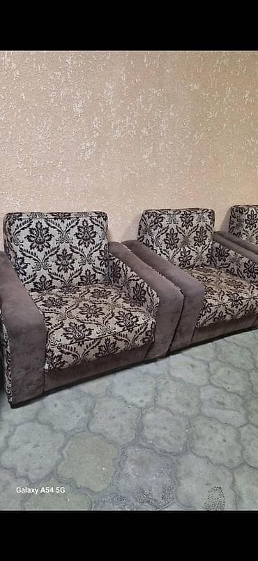 кухонный гарнитур бу купить: Комплект мягкой мебели, цвет - Коричневый — 1