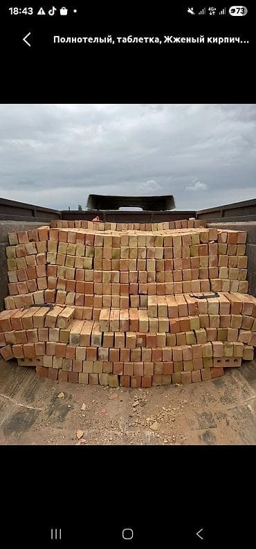 кирпич куйам: Пустотелый, дырчатый, Жженый кирпич, Полублок, 250×120×90 — 1