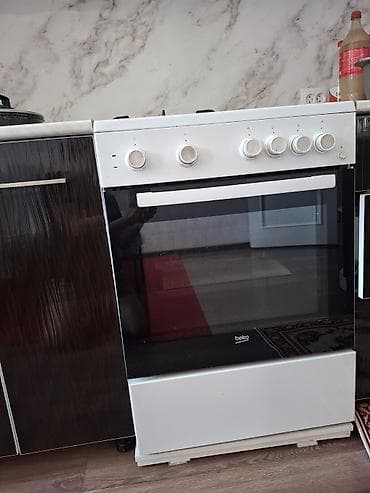 Комбинированная плита, Beko, Б/у, Напольная, Механическая