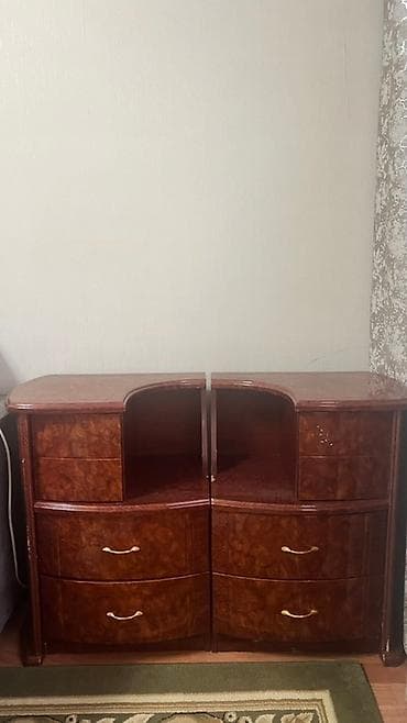 шкаф с тумбочкой: Тумба для вещей и одежды, Без зеркала, цвет - Коричневый — 4