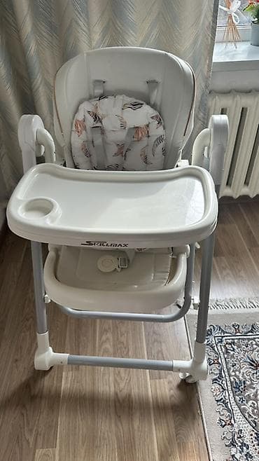 Бала үчүн комод: Тамактандыруучу отургуч, Skillmax, Металл, Трансформер, түсү - Ак — 2