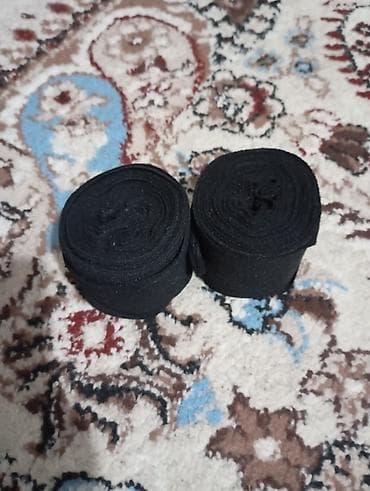 кислородный опарат: Боксерские (спортивные) бинты, цвет черный — комплект 2 шт. 5мтр - — 1