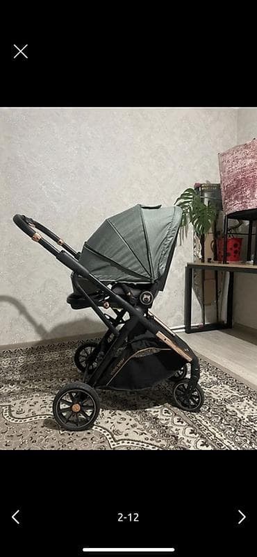 матрасик на коляску: Срочно продаю прогулочную коляску-трансформер, цвет хаки/серо‑зеленый — 4