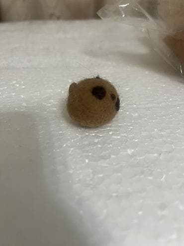 Миниатюрный валяный брелок-подвеска «Мопс». - Материал: шерсть (сухое