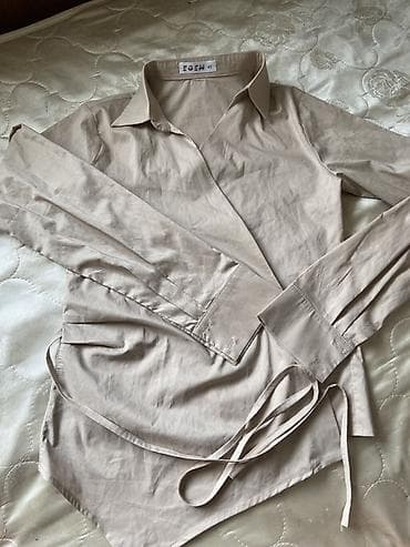 soft shell: Блузка-портфель wrap (запашной крой) EDEM, размер 42. Абсолютно новый — 1