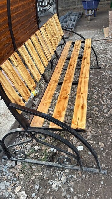 мебель в рассрочку без банка бишкек: Скамейка Металл, Со спинкой, С крышей — 25