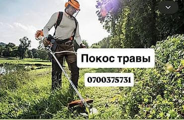 уборка травы на участке: Уборка территории, Стрижка газона — 1