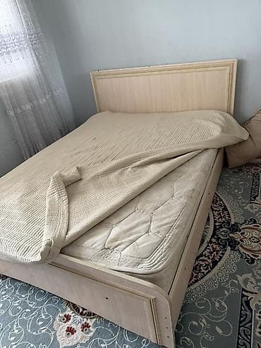кровать двухспалка: Двуспальная кровать, С матрасом, длина - 200 см — 2